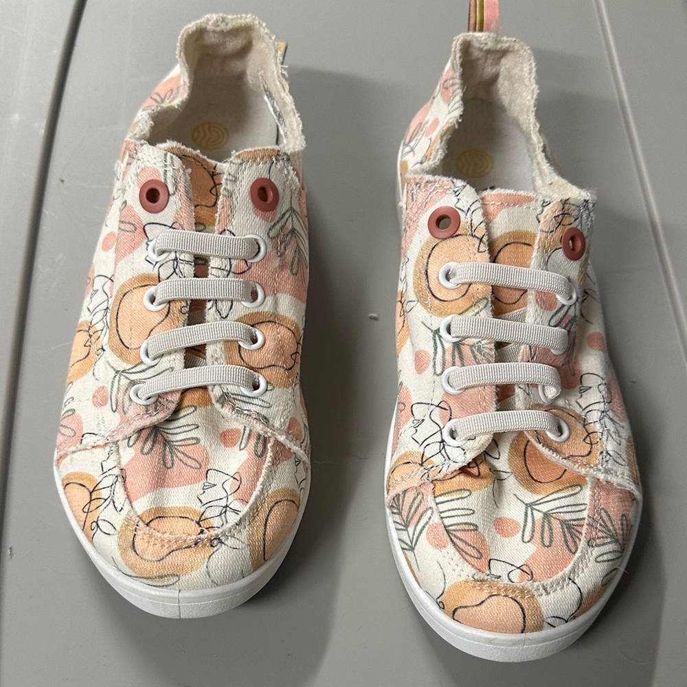Vionic Peach Floral Slip-On Sneakers NEW